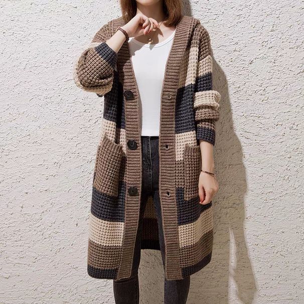 Oversized Hooded Cardigan – Chunky Knit Longline Coatigan For Women | Cozy & Boho-Chic_voghion.com