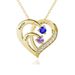 Heart Pendant Customizable Letters Fashionable Simple Elegant Heart-Shaped Necklace With Inlaid Diamonds_voghion.com