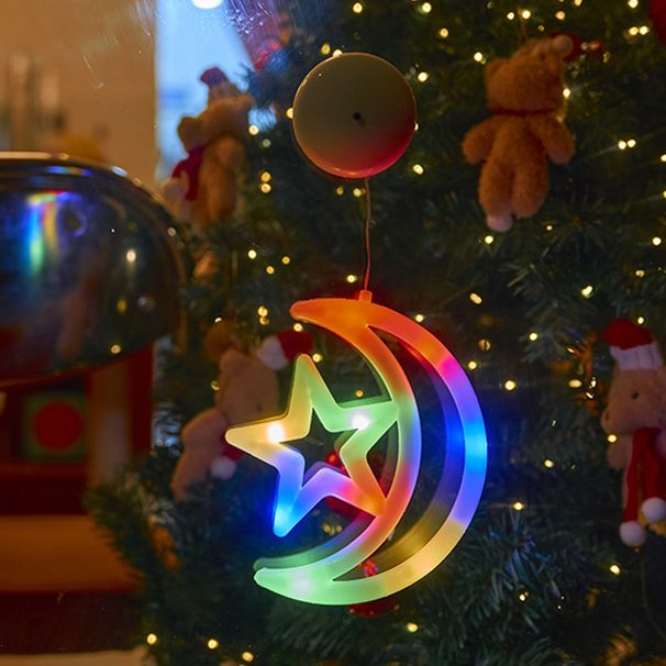 Christmas Suction Cup Lights - Festive Battery-Operated LED String Lights For Holiday Decor, Warm White & Multicolor Options_voghion.com