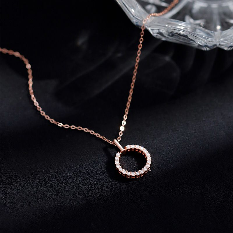Collana in argento sterling S925 per donna, leggera, di lusso, 2024, nuovo stile, alla moda, di nicchia, di fascia alta, con ciondolo, catena per clavicola, gioielli_voghion.com