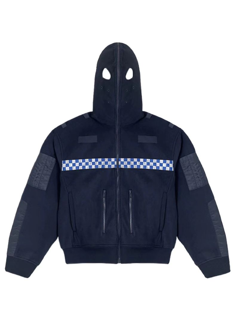 Männerkleeder Grailz Vibe Niche Ninja Masked 3M Reflektéierend Polarfleece Kapuzenjacket Sweatshirt Trendy Kapuzenjacket_voghion.com