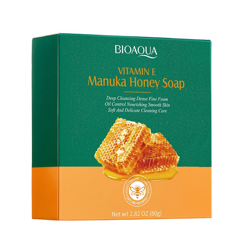 BIOAOUA Vitamin E Honey Soap 80g Essential Oil Soap Face Soap Bath Soap Soap_voghion.com