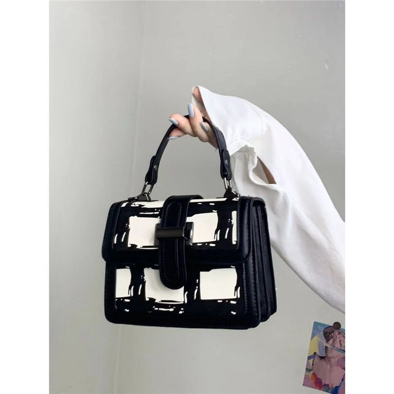 Gefühl Handtasche, Graffiti Modische Kleine Fang, 2024 Neue frauen, Kleine und Vielseitig, One Shoulder Skew Straddle_voghion.com