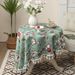 Nappe de luxe en polyester – Imprimé floral vintage, résistante à la chaleur, rectangulaire et ronde, pour salle à manger, cuisine et table basse_voghion.com