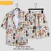 Men's Beach Holiday Style Loose Shorts Flower Shirt Casual Two Piece Set_voghion.com