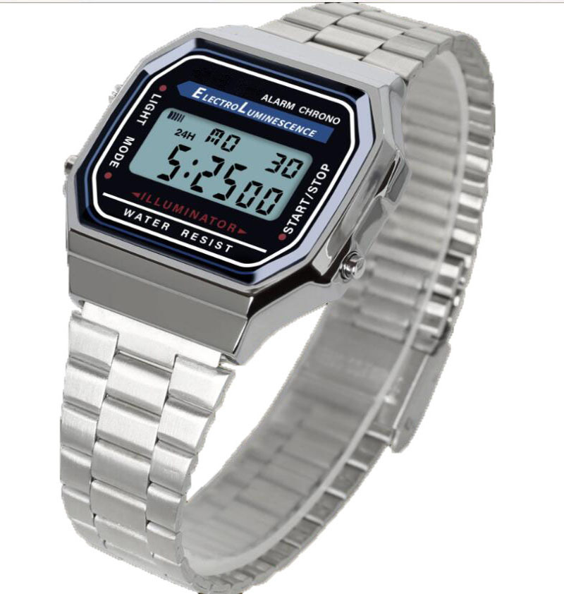 Watch Square Electronic Watch Waterproof Glow-in-the-dark Electronic Watch Student Electronic Watch_voghion.com