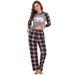 Weihnachtliches Heimoutfit für gleiches Geschlecht, langärmelige Hose, Set mit Weihnachtsmuster, Pyjama_voghion.com
