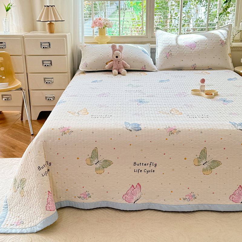 1 colcha con estampado de flores para cama individual/queen/king, de lujo, cómoda y agradable para la piel, para verano_voghion.com