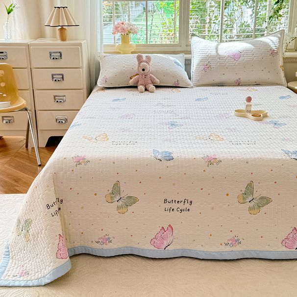 1 colcha con estampado de flores para cama individual/queen/king, de lujo, cómoda y agradable para la piel, para verano_voghion.com