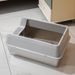 Stainless Steel Semi-Enclosed Toilet Detachable Pan Pet Supplies Open Cat Litter Box_voghion.com