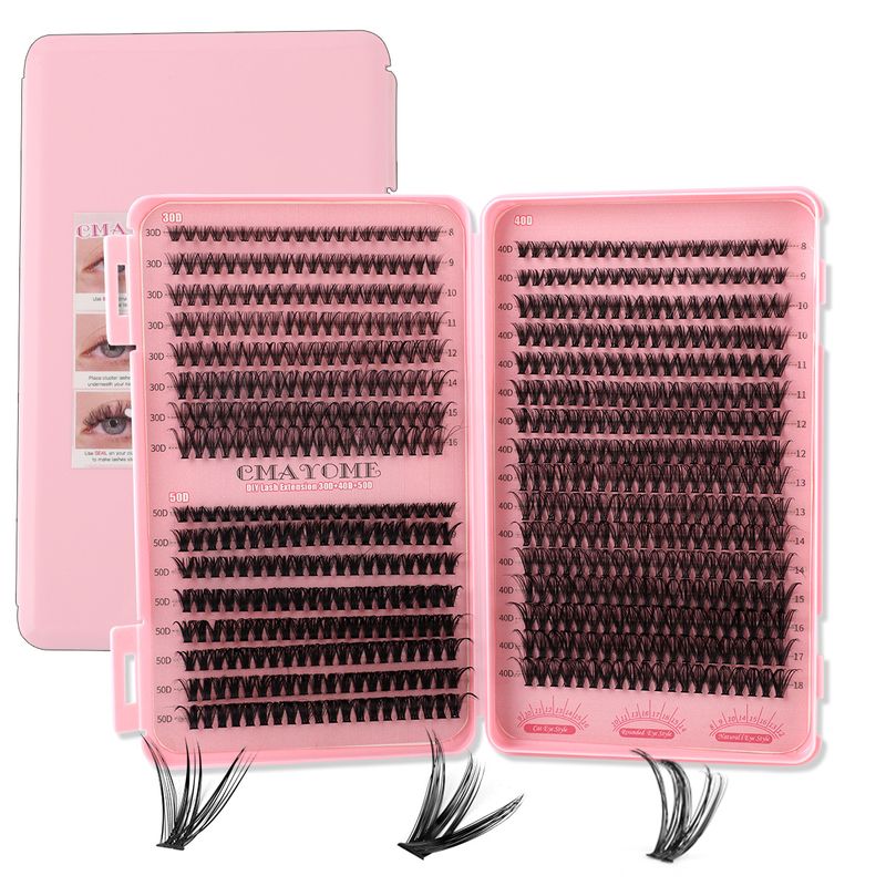 Best-Selling Lash Book 30D/40D Thick Single Cluster Lashes - 640 Clusters Sectional False Eyelashes - D-Curl Natural Fluffy DIY Lashes_voghion.com