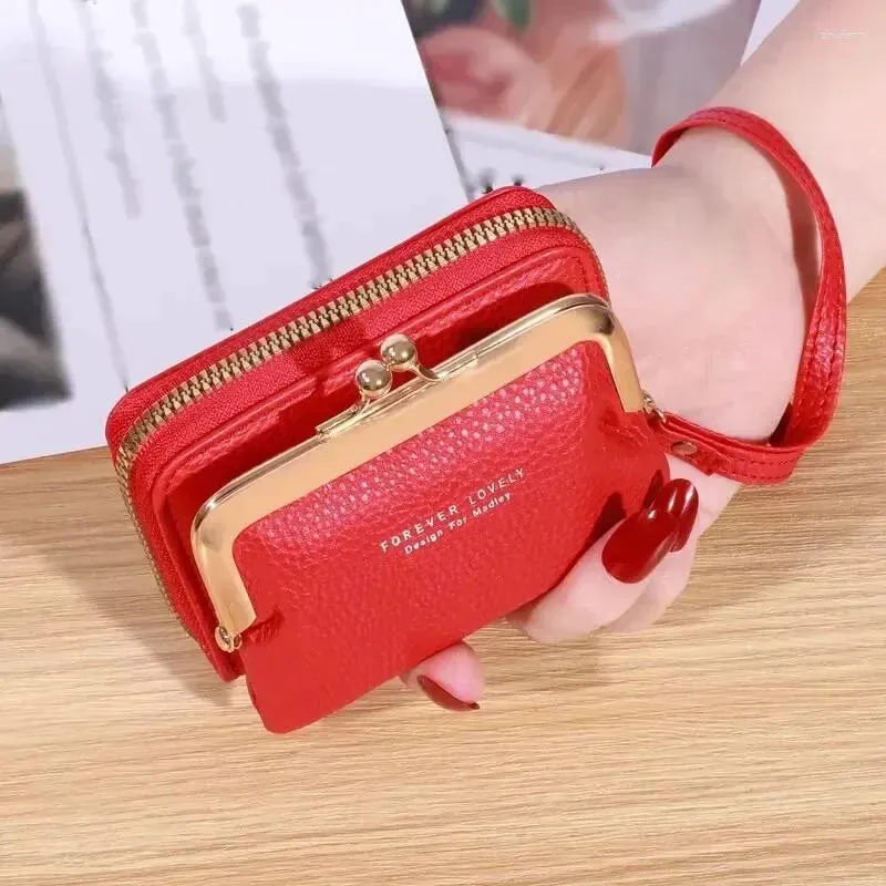 Kartenetui mit großem Fassungsvermögen, Münzclip-Tasche mit mehreren Positionen, Geldbörse, modisches Damenarmband, kurzes Zero-Zero-Design_voghion.com