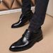TerraStride Summer Office Leather For Men Korean Busins Formal Pointed Toe Men's Wedding British Style Height Increasing Groom_voghion.com