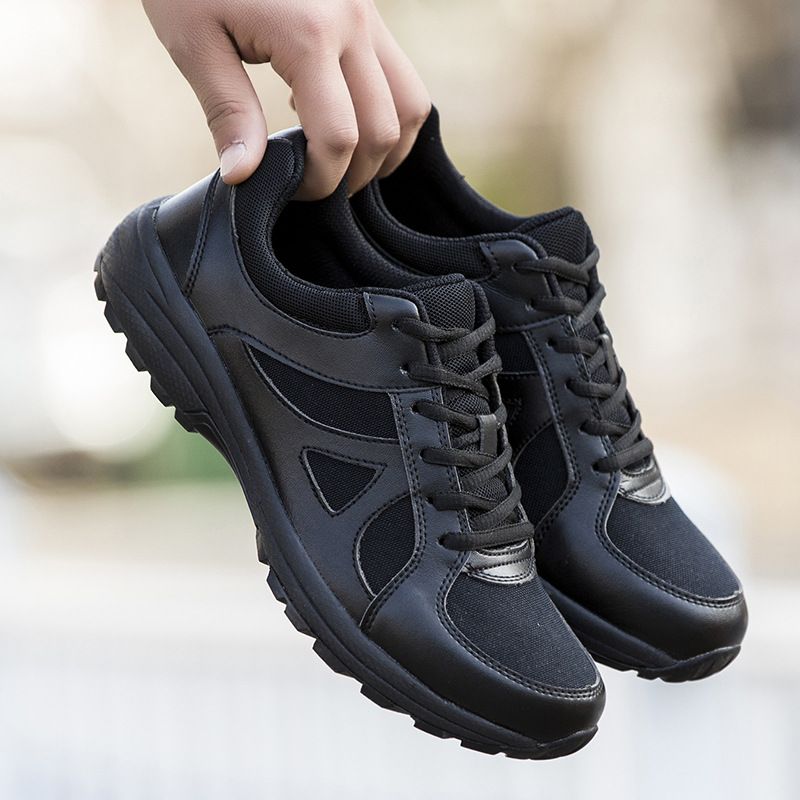 New style training shoes men's black wear-resistant running shoes_voghion.com