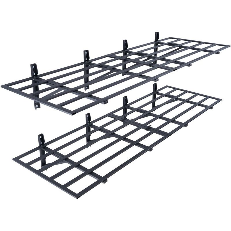 Garage Storage Shelving, 2 Pack, 6 X 2 Ft Heavy Duty Garage Shelves Wall Mounted, 1600 Lbs Load Capacity(Total) Garage Storage Rack Floating Shelve_voghion.com