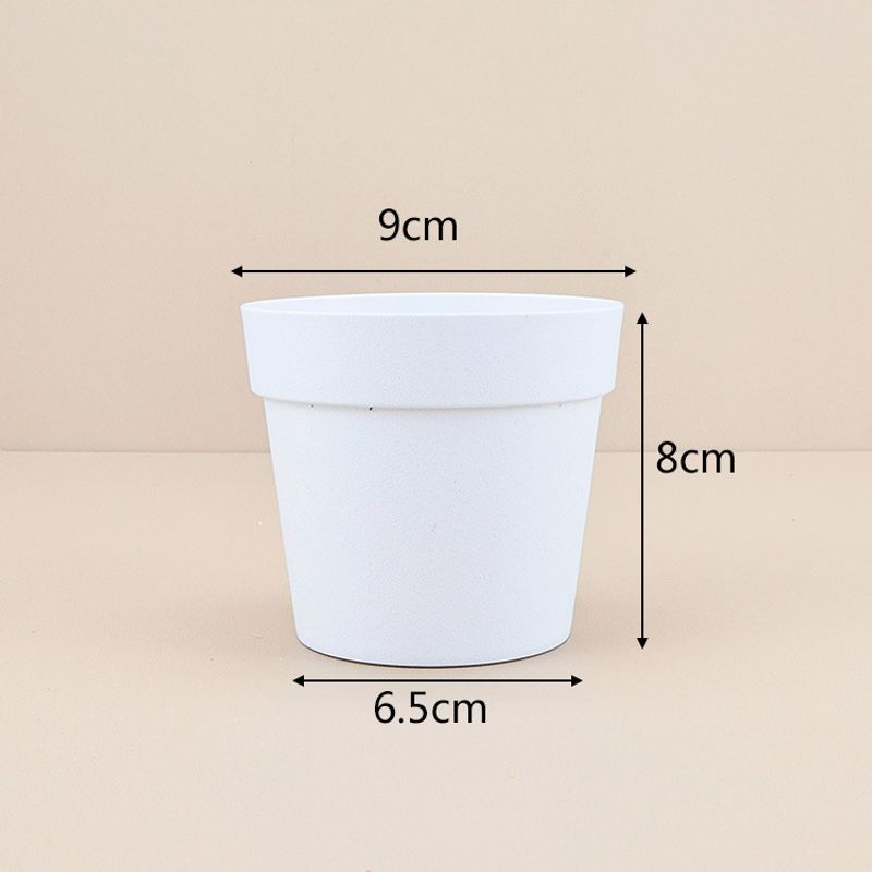 Boligmøbler runde flerfarvede desktop grønne planter saftige blomster enkle plastik urtepotter plastpotter_voghion.com