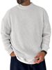 Men's Oversized Knit Sweater – Relaxed Crewneck Cotton Blend Long Sleeve (S-5XL, 10 Minimalist Colors For Casual & Smart Looks)_voghion.com