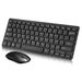 Conjunto de teclado sem fio Gkm901 Chocolate para 78 computadores de mesa e laptops multifuncionais com mini mouse 2.4G_voghion.com