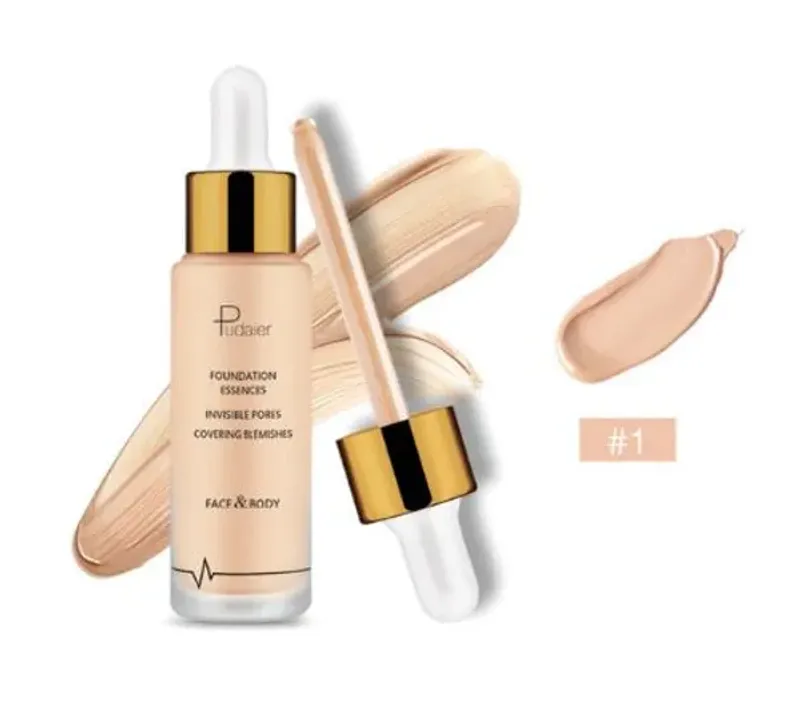 Pudaier Foundation Base Matte Liquid Makeup Concealer Full Coverage Long Lasting Face Cream Whitening Brighten Contour_voghion.com