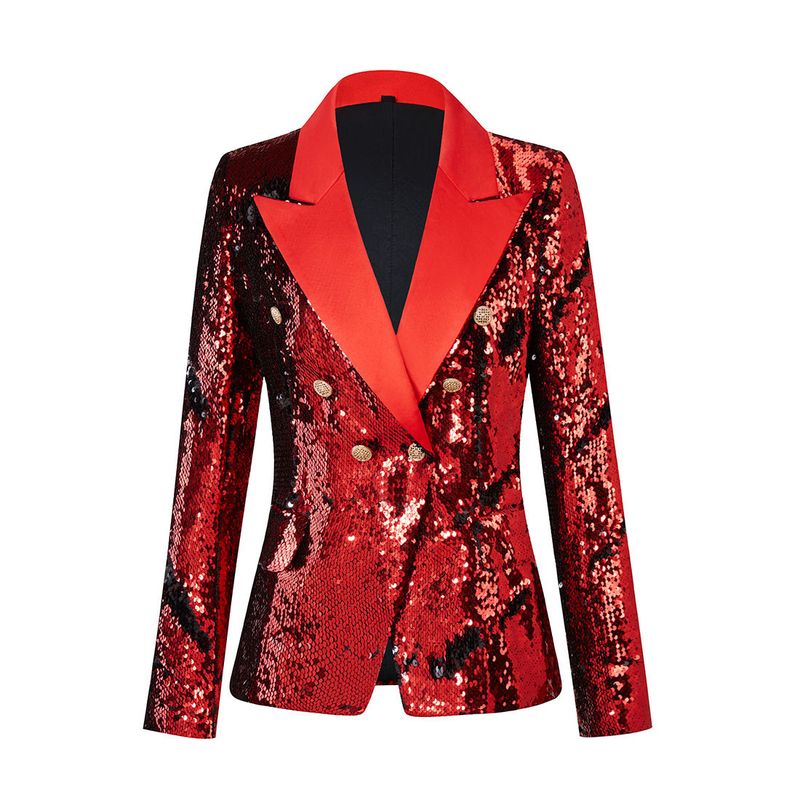Giacca a due colori premium da donna 2025, abito leggero da donna in paillettes con design Sense, per industria pesante_voghion.com