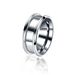 Anello da uomo in acciaio al titanio alla moda con doppia scanalatura smussata, stile hip-hop, semplice, da 8 mm_voghion.com