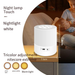 Luce notturna ricaricabile con telecomando touch touch, ausilio per l'alimentazione del bambino, atmosfera per la camera da letto, lampada da comodino_voghion.com