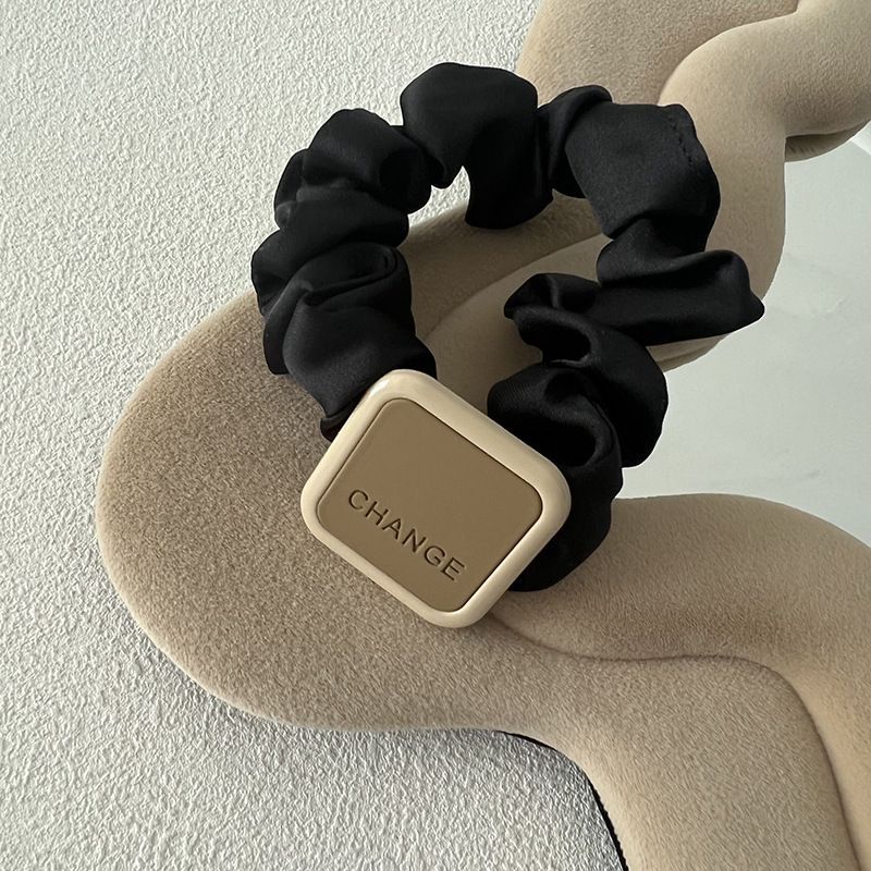 Retro geometric square head rope French seamless intestinal ring meatball scalp tendon hair ring female hair accessories_voghion.com