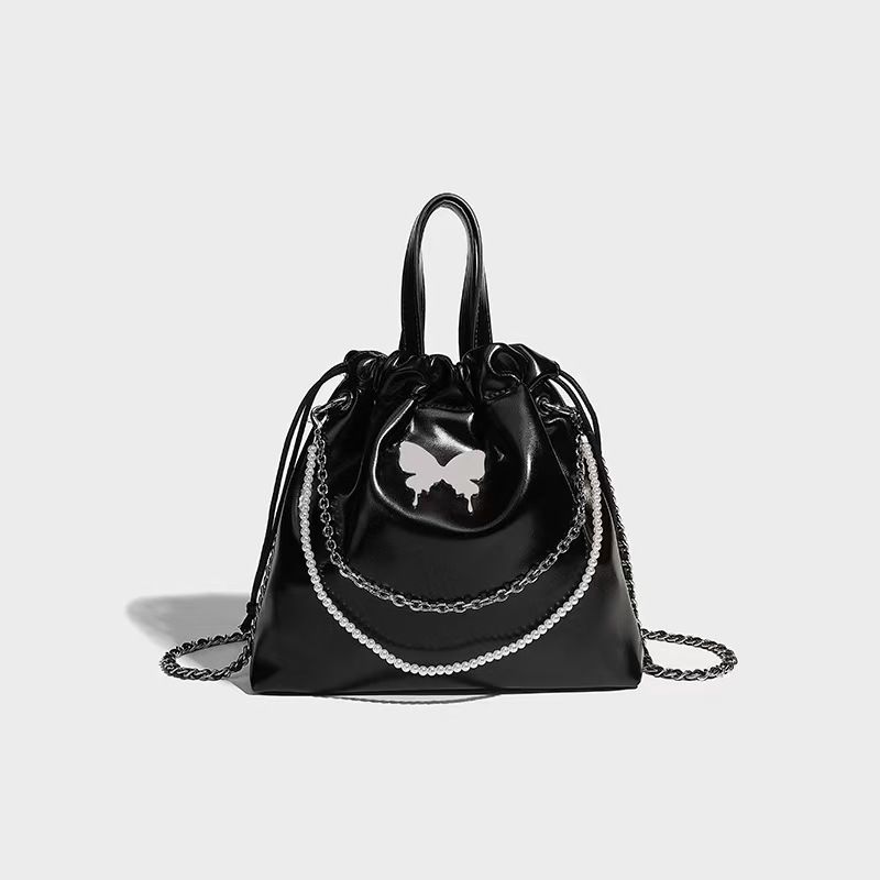 Mode Koreanische Perle Kette Rucksack Multifunktionale Handtasche Casual Vielseitig Einfache Pendler_voghion.com