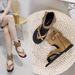 2025 New Rise Women's Pinched Toe, High Top, Slope Heel, Roman Shoes With Toe Covering, Summer Flat Sandals_voghion.com