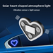 New Solar Heart Atmosphere Car Decorative Triangle Window Ambient Heart-shaped Neon Light_voghion.com