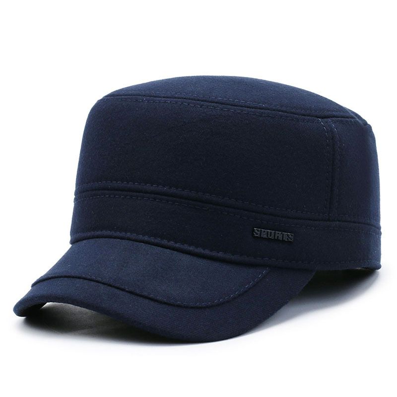 men's hat plus velvet thickened simple and comfortable old man hat fashion outdoor travel ear protection flat cap_voghion.com