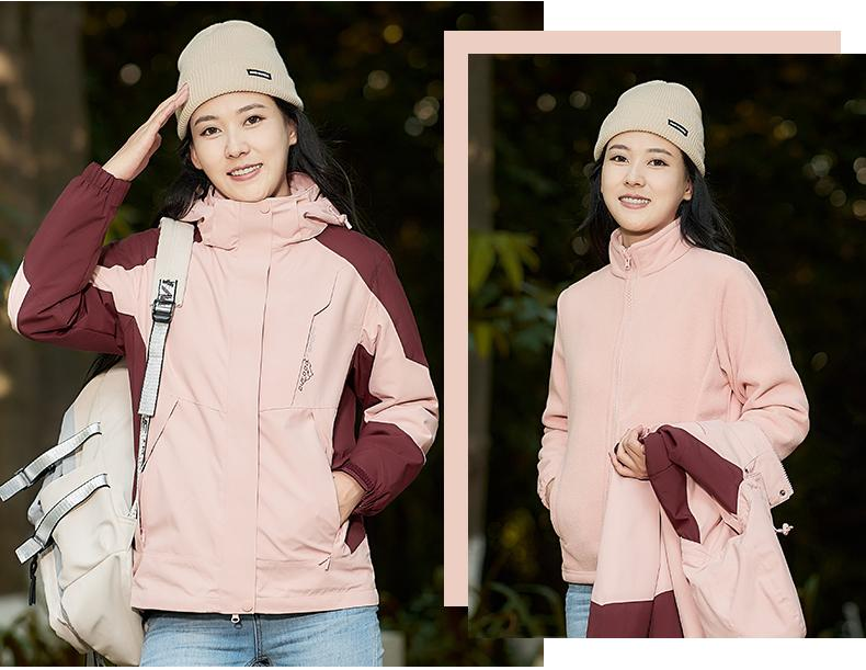 Golden sable super soft 3-in-1 hardshell jacket for women_voghion.com