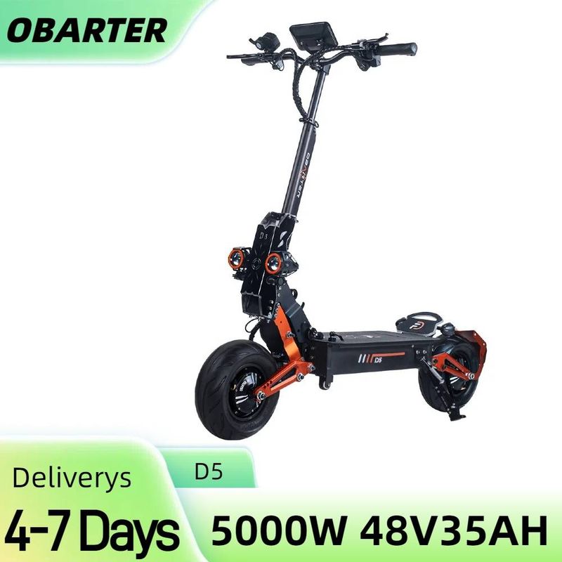 Elektrická koloběžka OBARTER D5 pro dospělé 12palcový terénní elektrický skútr s 2*2500W dvoumotorovou baterií 48V 35Ah_voghion.com