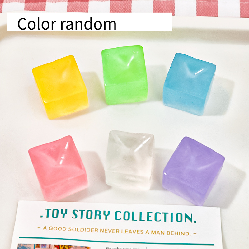 Foam Squishies Children's Stress-relieving Ice Cubes, Pinching Fun Stress-relieving And Venting Small Gifts, Transparent Jelly Bricks_voghion.com