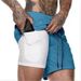 Men's Quick-Dry Basketball Shorts With Liner - Breathable 5-Inch Gym Running Shorts (Moisture-Wicking Lightweight Solid Color Athletic Fit)_voghion.com