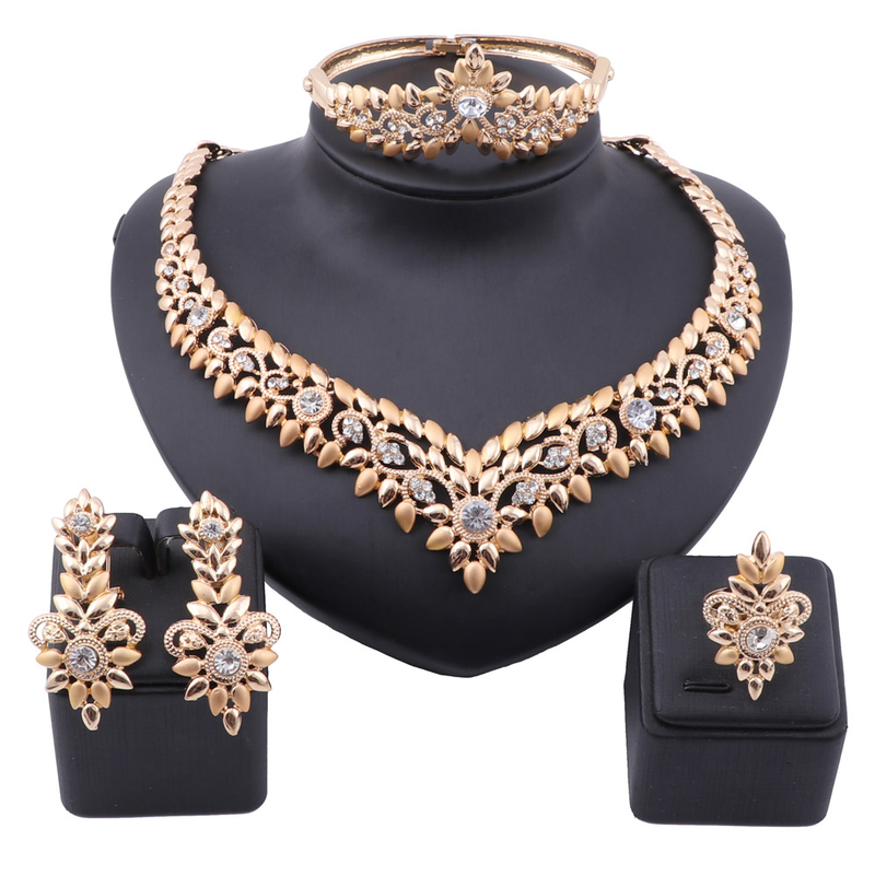 Set di gioielli indiani di moda in cristallo africano_voghion.com