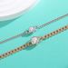 S Sier Moissanite Classic Single Bubble 50 Points 1 Carat Simple Fashion Dia Bracelet Rose Gold Plated_voghion.com