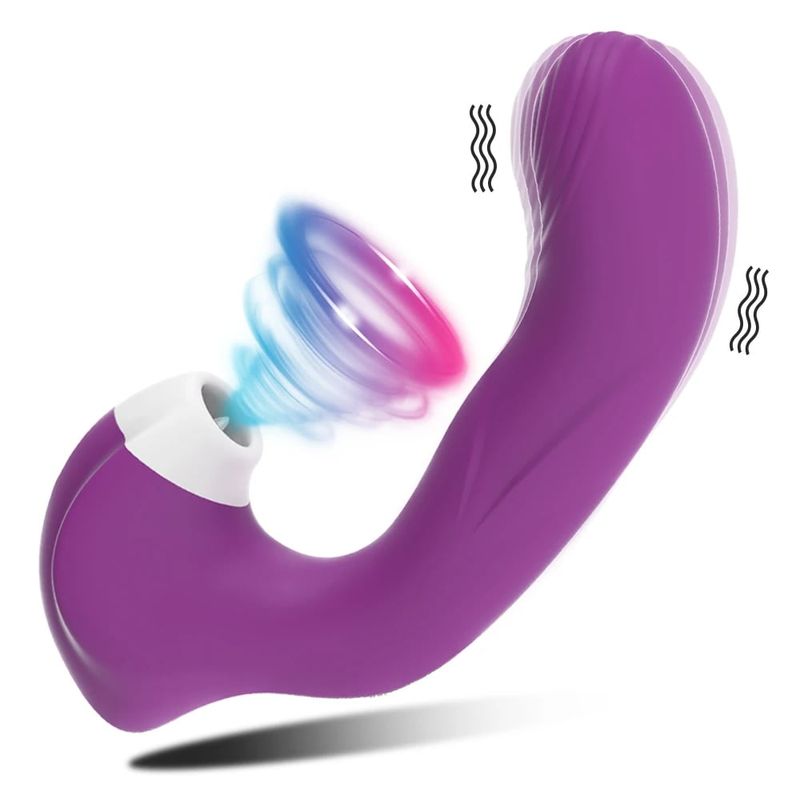 Vibradores 3 en 1 XBONP para mujer con función de succión y lamido, vibradores para el punto G, juguetes para adultos para mujeres, color rojo_voghion.com