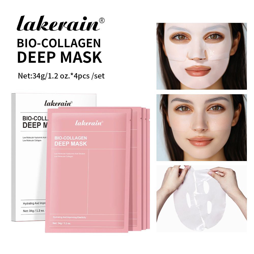 Lakerain Overnight Facial Mask - 4 Sheets, Deep Hydration & Repair, Nighttime Skincare For All Skin Types, Travel-Friendly_voghion.com