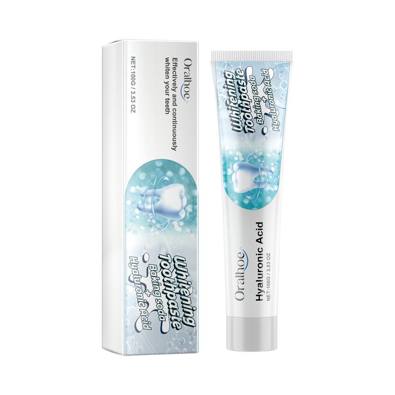 ORALHOE Hyaluronic Acid Brightening Toothpaste for Cleaning, Yellow Tooth Stain Beautifying, Whitening, and Oral Care_voghion.com