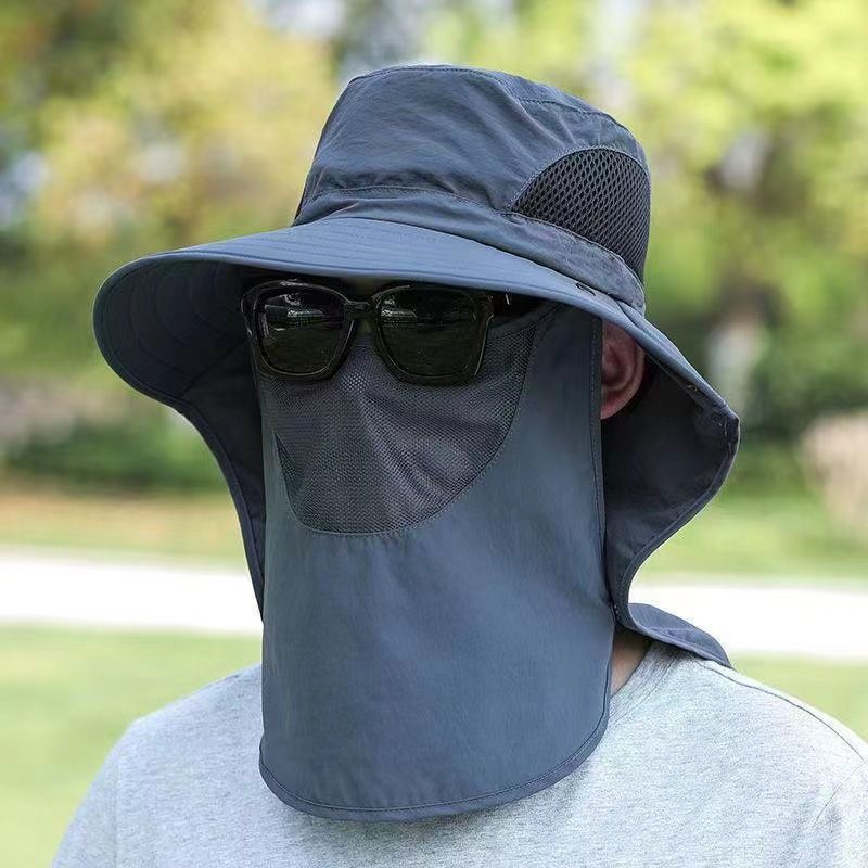 Vendita calda Uomo Estate Sole Ha Protezione UV Esterno Caccia Pesca Cappelli Unisex Escursionismo Campeggio Visiera Bucke Rimovibile Pescatore_voghion.com