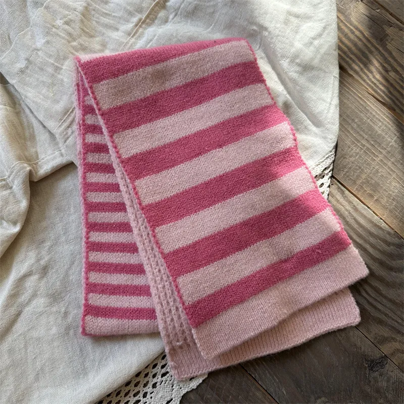 Écharpes pour enfants fille rose douce princesse vent étendu écharpe chaude hiver hiver écharpe d'hiver_voghion.com