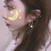 Empress Dowager New Saturn Double Ring Irregular Pearl Earrings Fashion Sweet Women's Jewelry Ear Clips_voghion.com