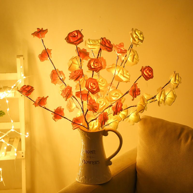 Led Rose Tree Branch Light String Creative Room Decorazione romantica per San Valentino Lanterna Proposta di matrimonio Props_voghion.com