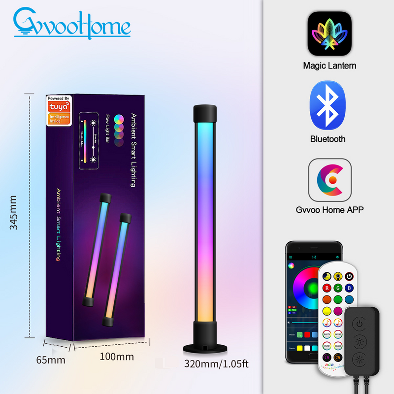 Lámpara de captación de música LED Lámpara de ambiente Bluetooth Lámpara de escritorio de color fantasía Lámpara de noche de escritorio de grafiti Lámpara de ambiente_voghion.com