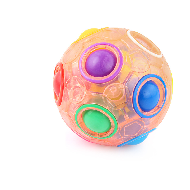 Stress Relief Toys Stem Supply Candy Colored Rubik's Cube Rainbow Ball 12 Hole Press Anti Anxiety And Unique Decompression Toy_voghion.com