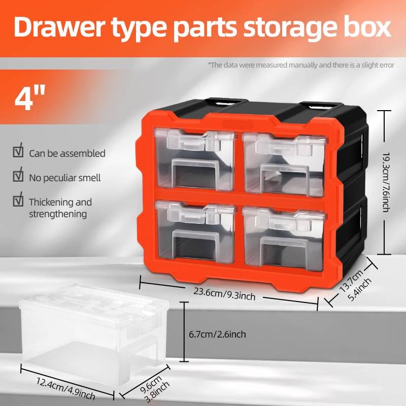 AIRAJ Drawer Storage Organizer Durable Plastic, For Garage Maintenance, Hardware, Screws And Handicraft Supplies_voghion.com