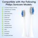 Philips Sonicare Elektrikli Diş Fırçası Yedek Başlıkları ile Uyumlu 12'li Paket, 1100, 2100, 4100 ve 5100 Profesyonel Diş Fırçası Başlık Yedekleri_voghion.com