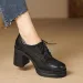 Retro Style Chunky Heel Women's Height Increasing Square Toe Fashion Pumps 3e9e_voghion.com