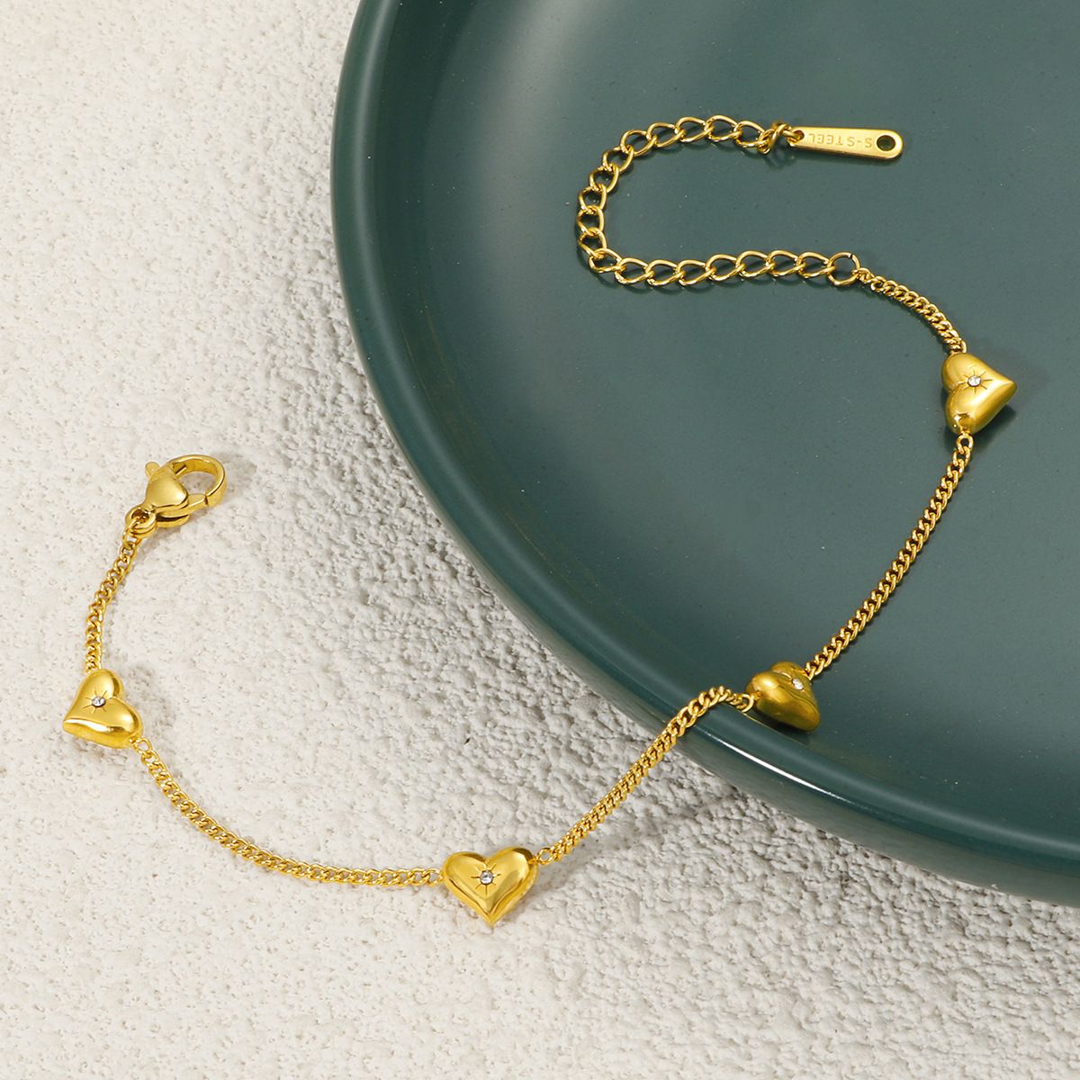 Damen Bijouen Nische Fresh Love Bracelet Titan Stol Plated K Hell Diamant Peach Häerz Moud All Match Ins Net Verblasend Handschmuck_voghion.com